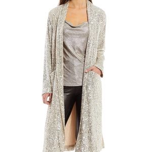 BB Dakota Silver Sequin Duster